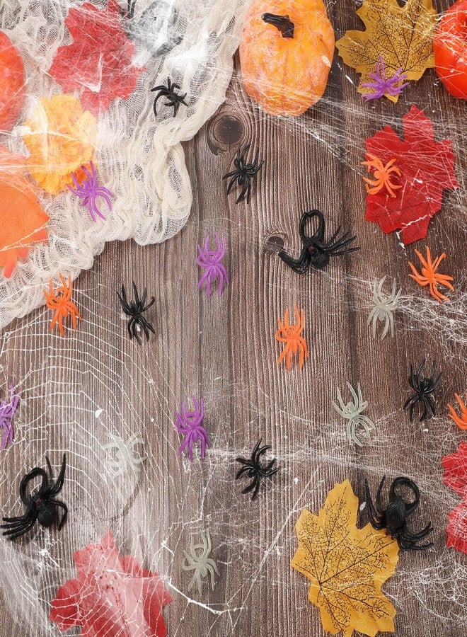 Equsion 248 Pcs Halloween Spider Rings Bulk for Party Favors, Glow in the Dark Plastic Spider Rings for Cupcake Topper, Halloween Trick or Treat Party Favors, Prank Gifts - Image 3